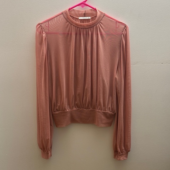 Timing Tops - 🌸 Timing Blush Long Sleeve Blouse